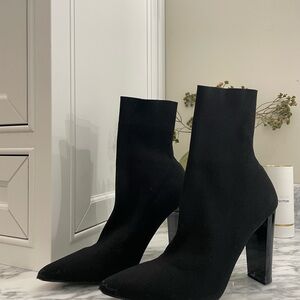 ASOS Black Heeled Sock Boots